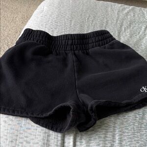 Calvin Klein Black Women's Elastic Waist Athletic Shorts